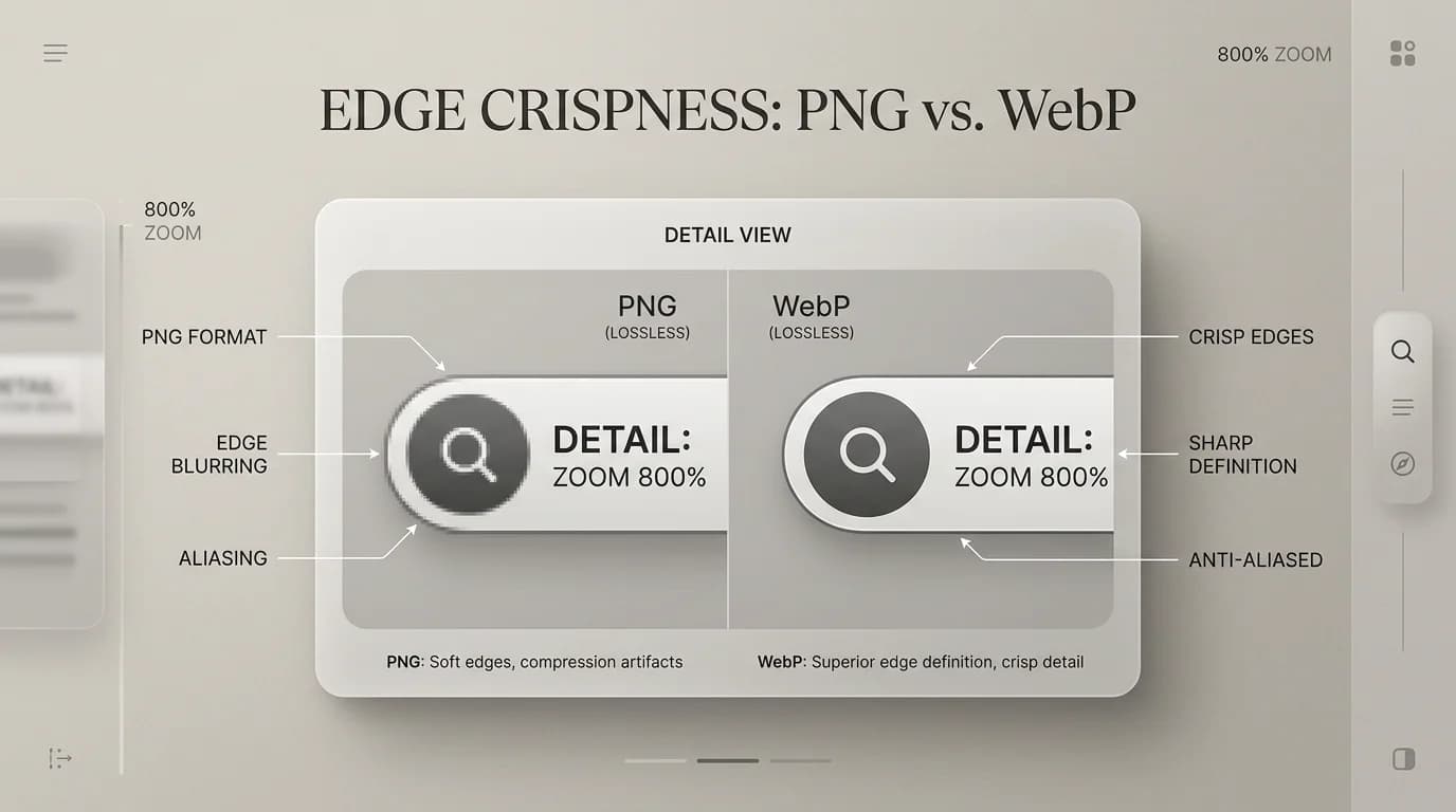 Zoomed icon comparing PNG and WebP sharpness